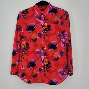 Banana Republic Floral Dillon Shirt Sz S Petite